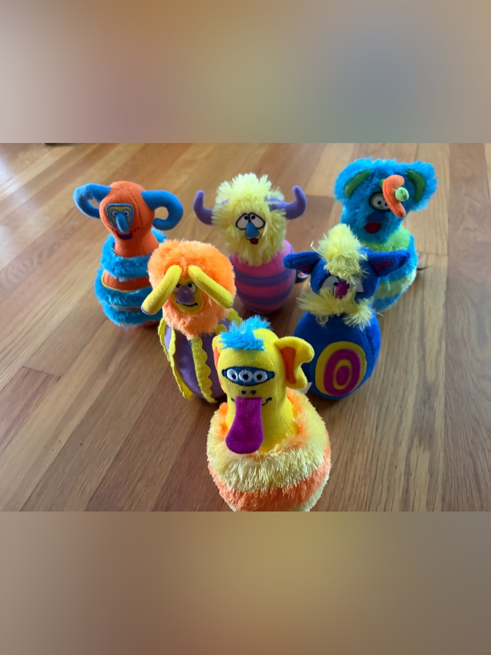 Melissa & Doug Plush Monster Bowling Pins Set (Lot of 6) - Missing Ball
